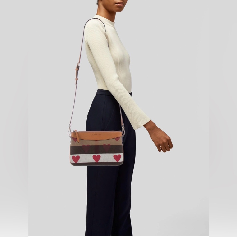 Burberry Peyton House Heart Patterned Crossbody Bag